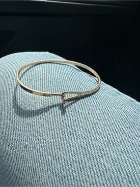 Gold-Tone Knot Detail Bangle Bracelet - Women